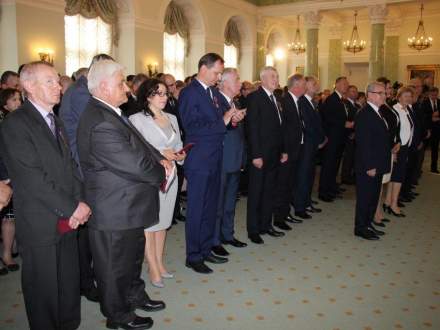 Uroczystość odznaczenia Złotego Krzyża Zasługi